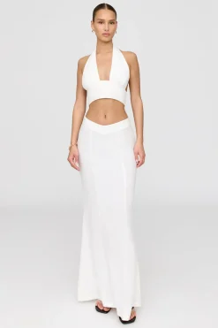 TALA The Bridal Edit*Algarve Linen Blend Multiway Halter Crop Top -