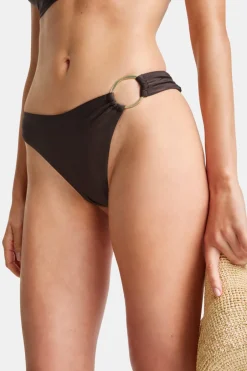 TALA Swimwear*Asymmetric Gold Ring Bikini Bottom -