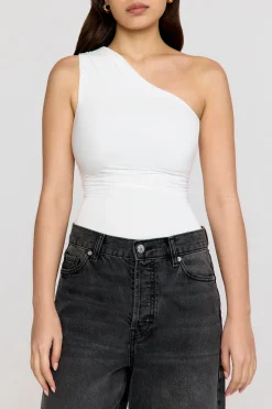 TALA Bodysuits|Tops*365 Asymmetric Ruched Side Bodysuit -