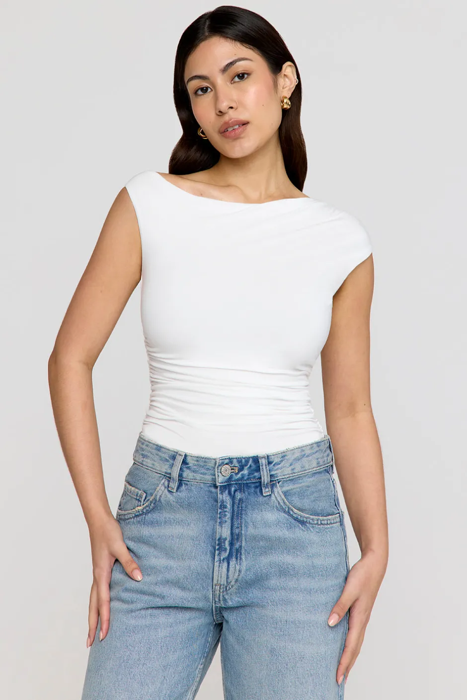 TALA Tops|The Bridal Edit*365 Asymmetric Ruched Side Top -