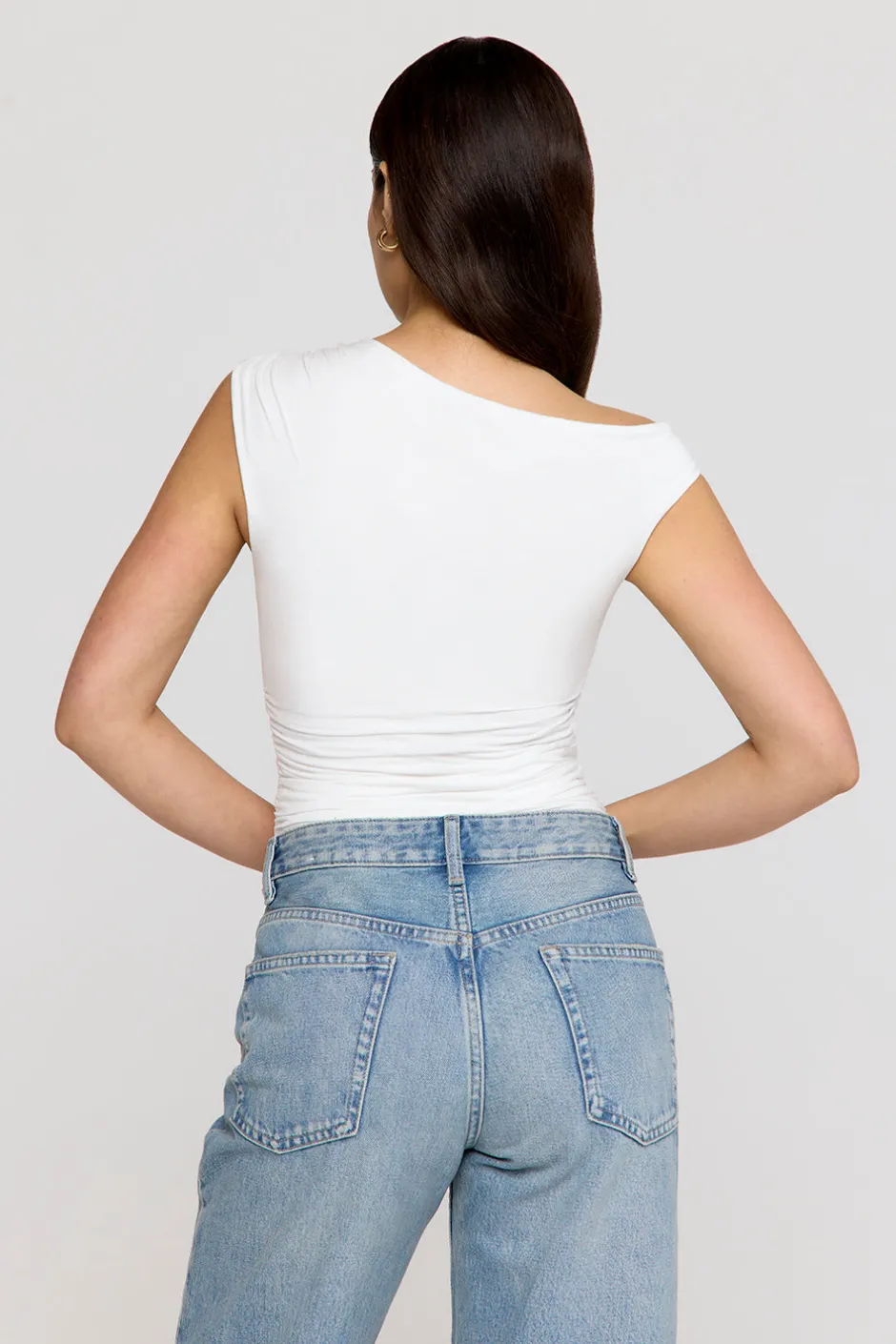 TALA Tops|The Bridal Edit*365 Asymmetric Ruched Side Top -