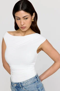 TALA Tops|The Bridal Edit*365 Asymmetric Ruched Side Top -