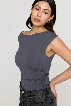 TALA Tops*365 Asymmetric Ruched Side Top -