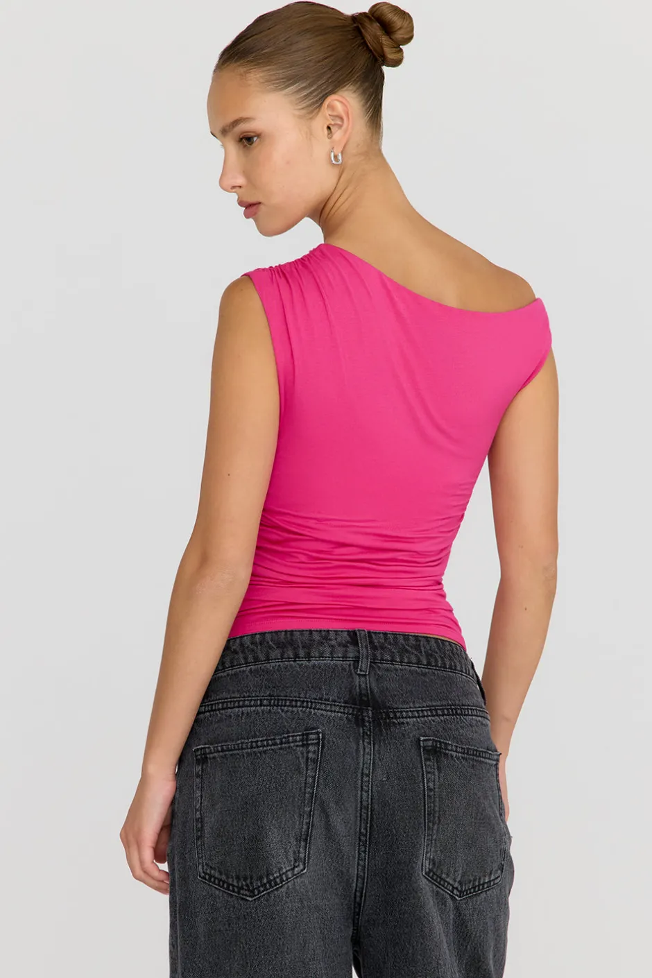 TALA Tops*365 Asymmetric Ruched Side Top -