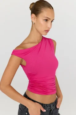 TALA Tops*365 Asymmetric Ruched Side Top -