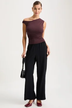 TALA Tops*365 Asymmetric Ruched Side Top -