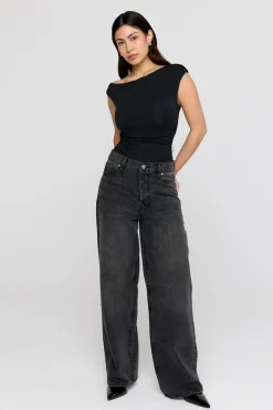 TALA Tops*365 Asymmetric Ruched Side Top -