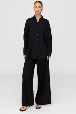TALA Trousers*Athens Linen Blend Tailored Wide Leg Trousers -