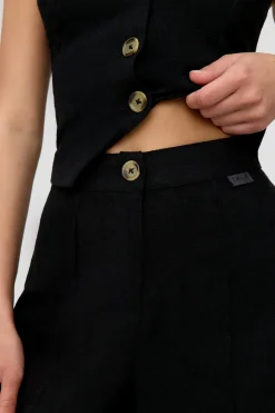 TALA Trousers*Athens Linen Blend Tailored Wide Leg Trousers -