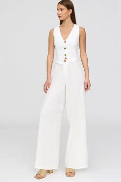 TALA Trousers|The Bridal Edit*Athens Linen Blend Tailored Wide Leg Trousers -