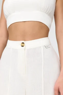 TALA Trousers|The Bridal Edit*Athens Linen Blend Tailored Wide Leg Trousers -