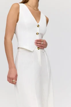 TALA Trousers|The Bridal Edit*Athens Linen Blend Tailored Wide Leg Trousers -