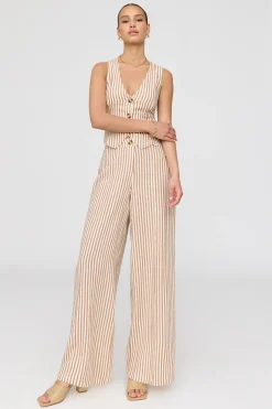 TALA Trousers*Athens Linen Blend Tailored Wide Leg Trousers -