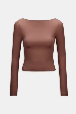 TALA Tops*365 Boat Neck Long Sleeve Top -