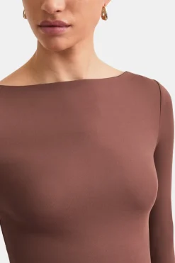 TALA Tops*365 Boat Neck Long Sleeve Top -