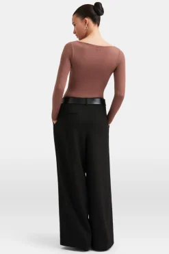 TALA Tops*365 Boat Neck Long Sleeve Top -
