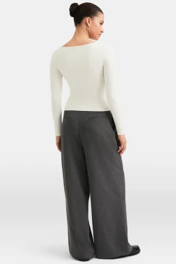 TALA Tops*365 Boat Neck Long Sleeve Top -