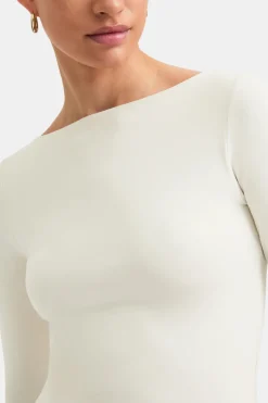 TALA Tops*365 Boat Neck Long Sleeve Top -