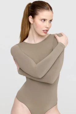 TALA Bodysuits|Tops*365 Contour Long Sleeve Bodysuit - Stone Khaki
