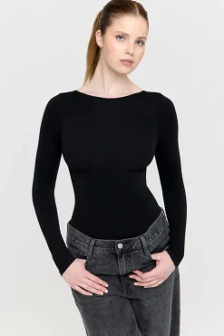 TALA Bodysuits|Tops*365 Contour Long Sleeve Shaping Bodysuit - Shadow