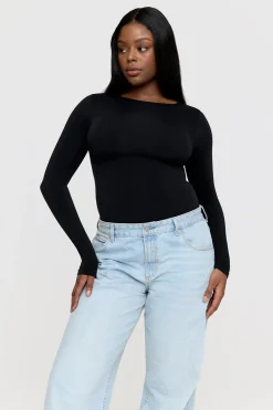 TALA Bodysuits|Tops*365 Contour Long Sleeve Shaping Bodysuit - Shadow