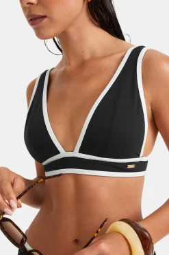 TALA Swimwear*Contrast Plunge Bikini Top -