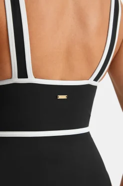 TALA Swimwear*Contrast Plunge Swimsuit - Shadow