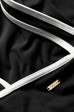 TALA Swimwear*Contrast Plunge Swimsuit - Shadow