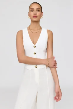 TALA The Bridal Edit*Cyprus Linen Blend Tailored Waistcoat -