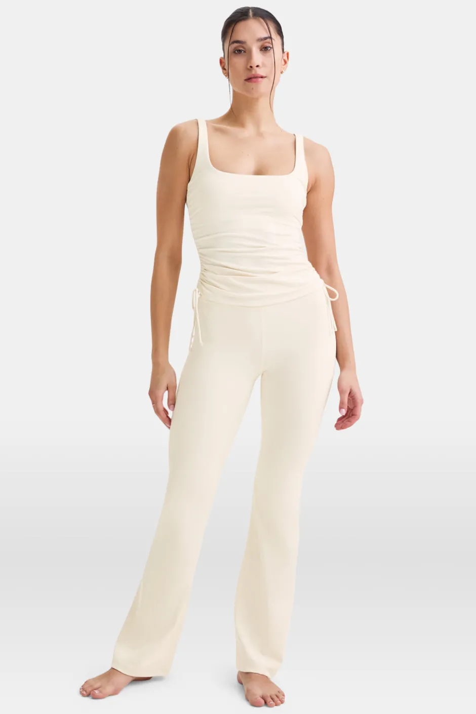 TALA Coffee Dates|Yoga / Pilates*DayFlex Adjustable Side Tie Vest - Buttermilk