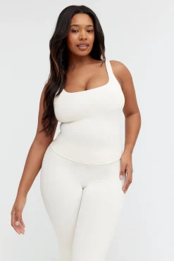 TALA Coffee Dates|Yoga / Pilates*DayFlex Built-In Support Essential Square Neck Vest - Buttermilk