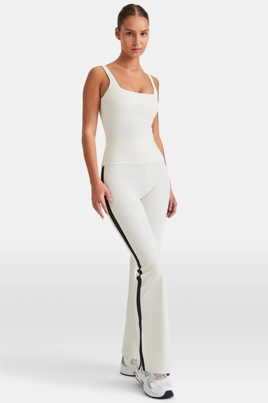 TALA Coffee Dates|Yoga / Pilates*DayFlex Built-In Support Essential Square Neck Vest - Ivory