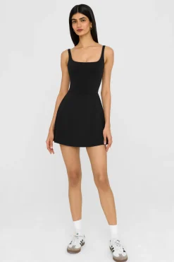 TALA Coffee Dates|Tennis / Padel*DayFlex Built-In Support Square Neck Active Dress - Shadow