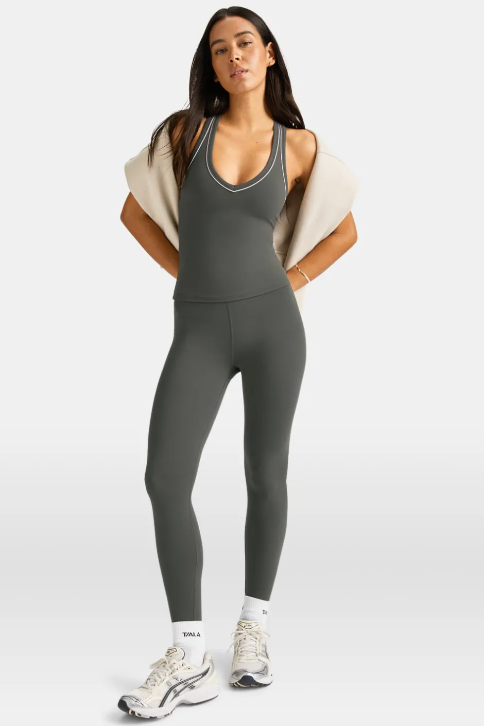 TALA Coffee Dates|Tennis / Padel*DayFlex Built-In Support V Neck Racer Vest -