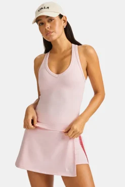 TALA Coffee Dates|Tennis / Padel*DayFlex Built-In Support V Neck Racer Vest - Ballet Slipper