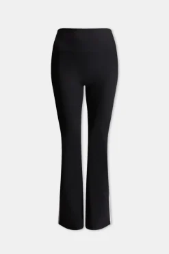 TALA Coffee Dates|Yoga / Pilates*DayFlex Contrast Stripe Side Split Flared Yoga Pant No Front Seam - Shadow And Ivory