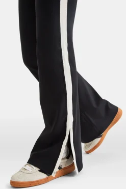 TALA Coffee Dates|Yoga / Pilates*DayFlex Contrast Stripe Side Split Flared Yoga Pant No Front Seam - Shadow And Ivory