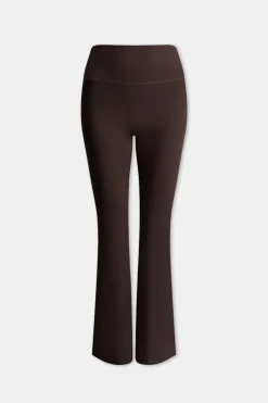 TALA Coffee Dates|Yoga / Pilates*DayFlex Contrast Stripe Side Split Flared Yoga Pant No Front Seam - Americano And Mocha