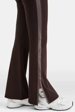TALA Coffee Dates|Yoga / Pilates*DayFlex Contrast Stripe Side Split Flared Yoga Pant No Front Seam - Americano And Mocha