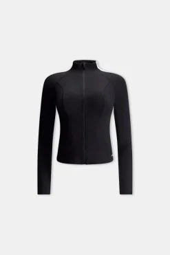 TALA Coffee Dates|Yoga / Pilates*DayFlex Contrast Stripe Zip Through Jacket - Shadow And Ivory