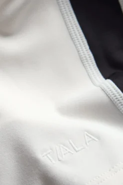 TALA Coffee Dates|Yoga / Pilates*DayFlex Contrast Stripe Zip Through Jacket - Ivory And Shadow Black