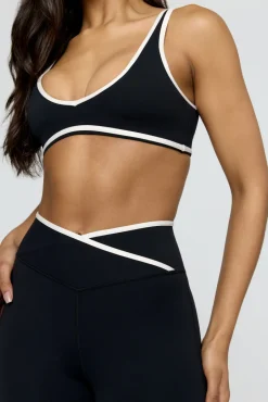 TALA Coffee Dates|Yoga / Pilates*DayFlex Contrast Trim Wrap High Waisted Flared Yoga Pant -