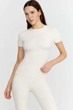 TALA Coffee Dates|Tops / Vests*DayFlex Essential Full Length T-Shirt - Buttermilk