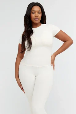 TALA Coffee Dates|Tops / Vests*DayFlex Essential Full Length T-Shirt - Buttermilk