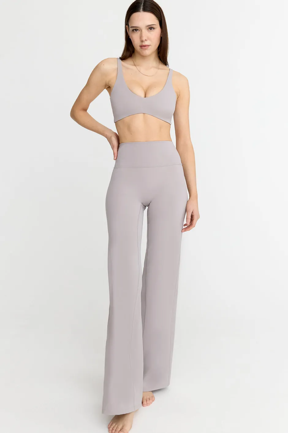 TALA Coffee Dates|Yoga / Pilates*DayFlex High Waisted Wide Leg Yoga Pant - Taupe
