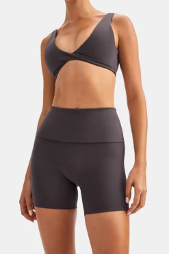 TALA Coffee Dates|Yoga / Pilates*DayFlex Multiway Fold Waist Cycling Shorts - Cool Espresso
