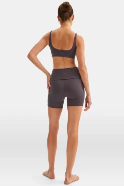 TALA Coffee Dates|Yoga / Pilates*DayFlex Multiway Fold Waist Cycling Shorts - Cool Espresso