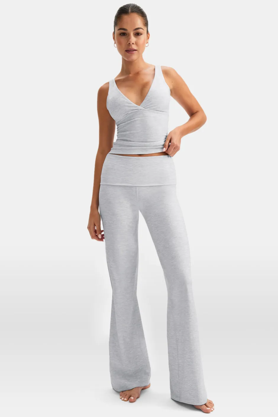 TALA Coffee Dates|Yoga / Pilates*DayFlex Multiway Fold Waist Flared Yoga Pant - Marl