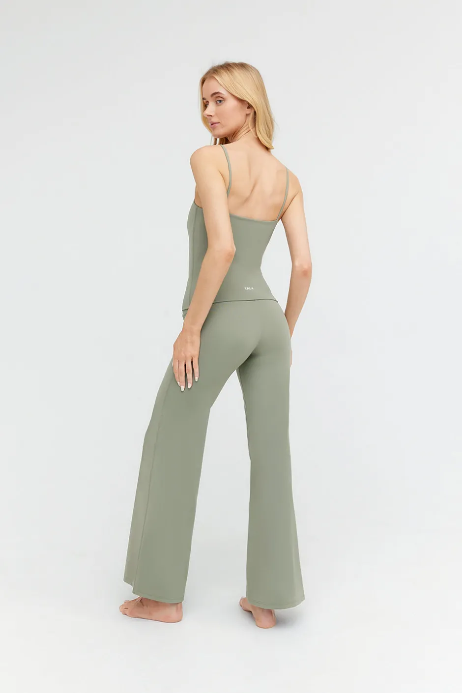 TALA Coffee Dates|Yoga / Pilates*DayFlex Multiway Fold Waist Wide Leg Yoga Pant - Vintage Khaki