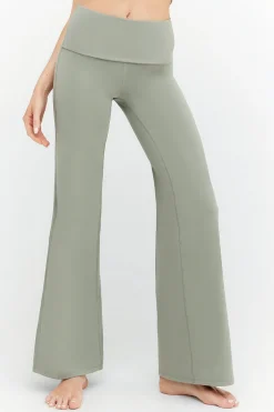 TALA Coffee Dates|Yoga / Pilates*DayFlex Multiway Fold Waist Wide Leg Yoga Pant - Vintage Khaki